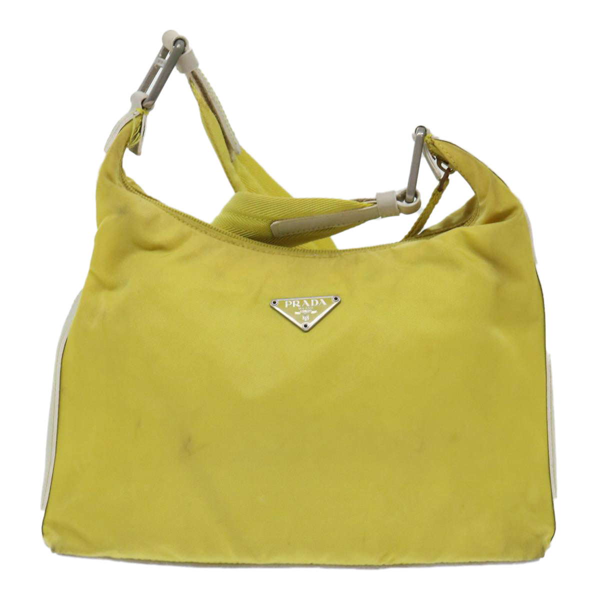 PRADA Shoulder Bag Nylon Yellow Auth 51633 - 0