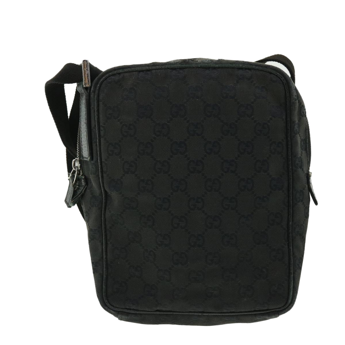 GUCCI GG Canvas Shoulder Bag Black 122759 Auth 51647 - 0