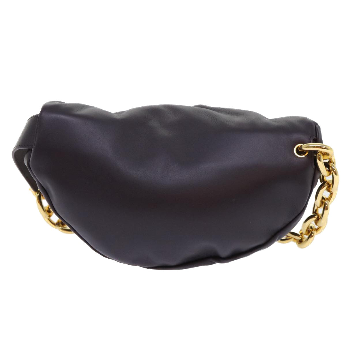 BOTTEGAVENETA Chain Shoulder Bag Leather Purple Auth 51665 - 0