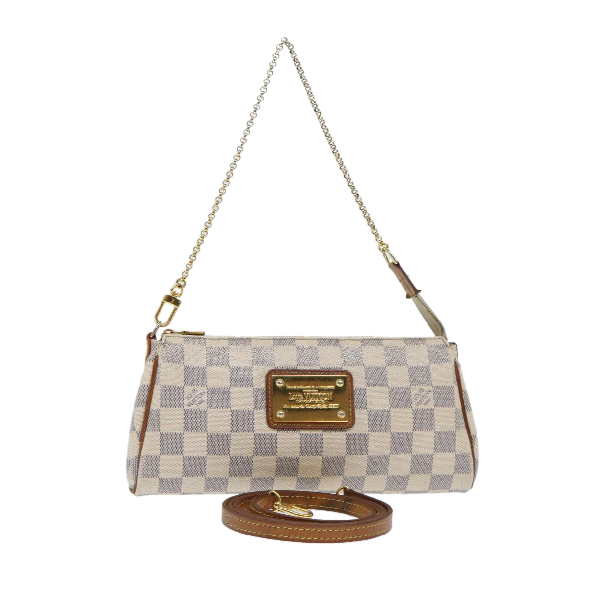 LOUIS VUITTON Damier Azur Eva Shoulder Bag 2way N55214 LV Auth 51733