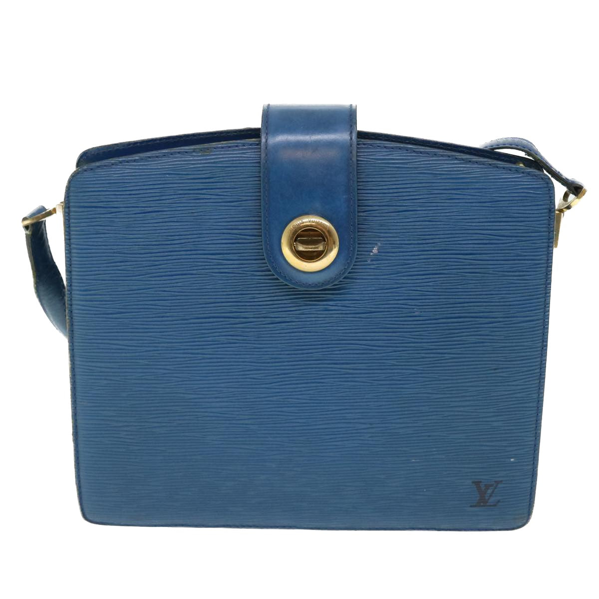 LOUIS VUITTON Epi Capucines Shoulder Bag Blue M52345 LV Auth 51782