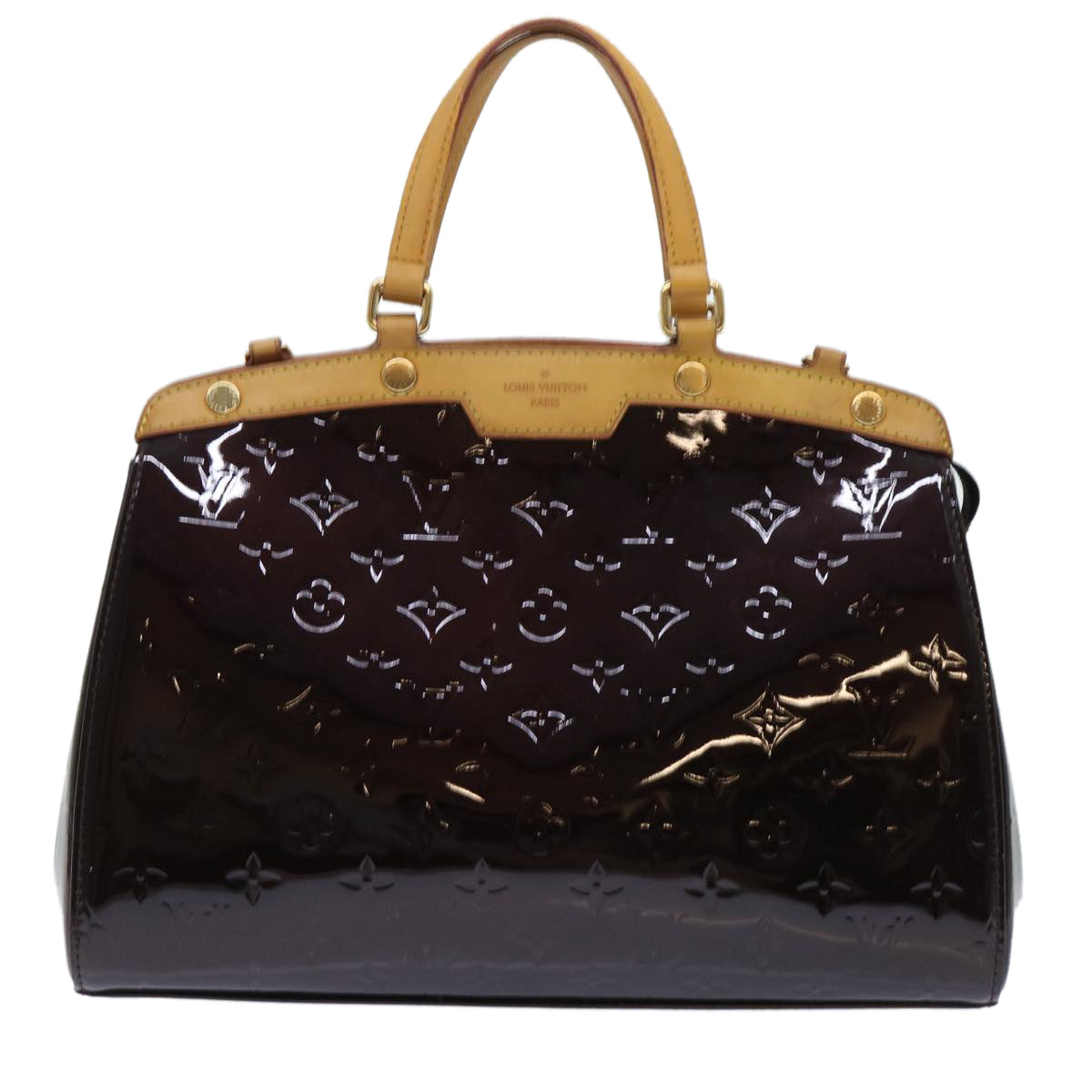 LOUIS VUITTON Monogram Vernis Blair MM Hand Bag Rouge Favist M91690 Auth 51785