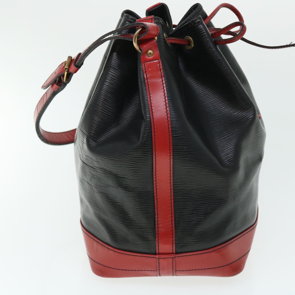 LOUIS VUITTON Epi Noe Shoulder Bag Bicolor Black Red M44017 LV Auth 51789