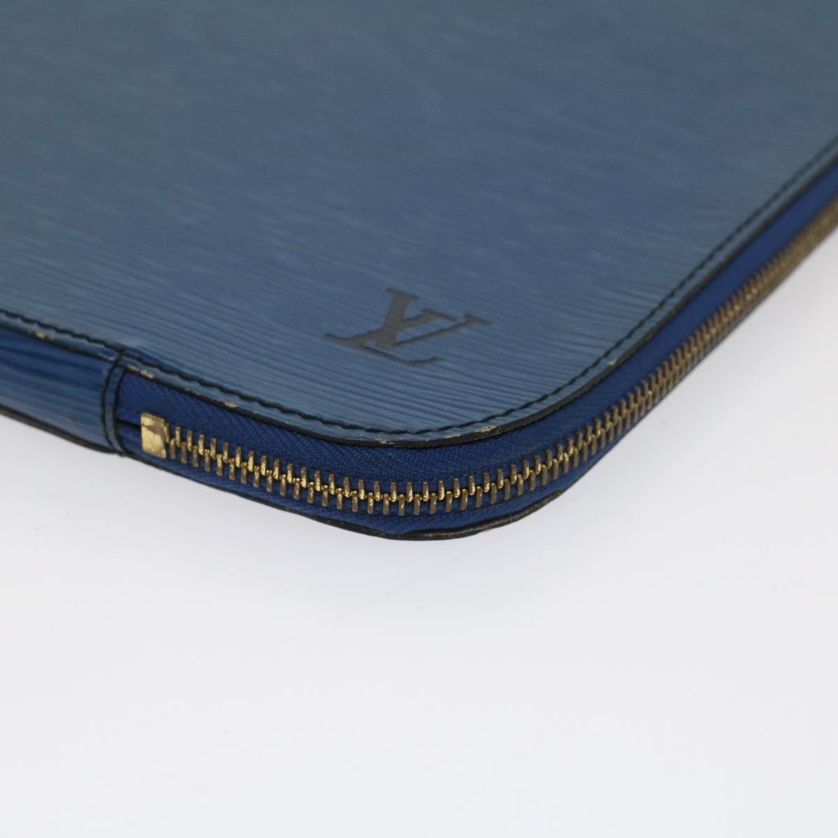 LOUIS VUITTON Epi Poche Document Briefcase Blue M54495 LV Auth 51795