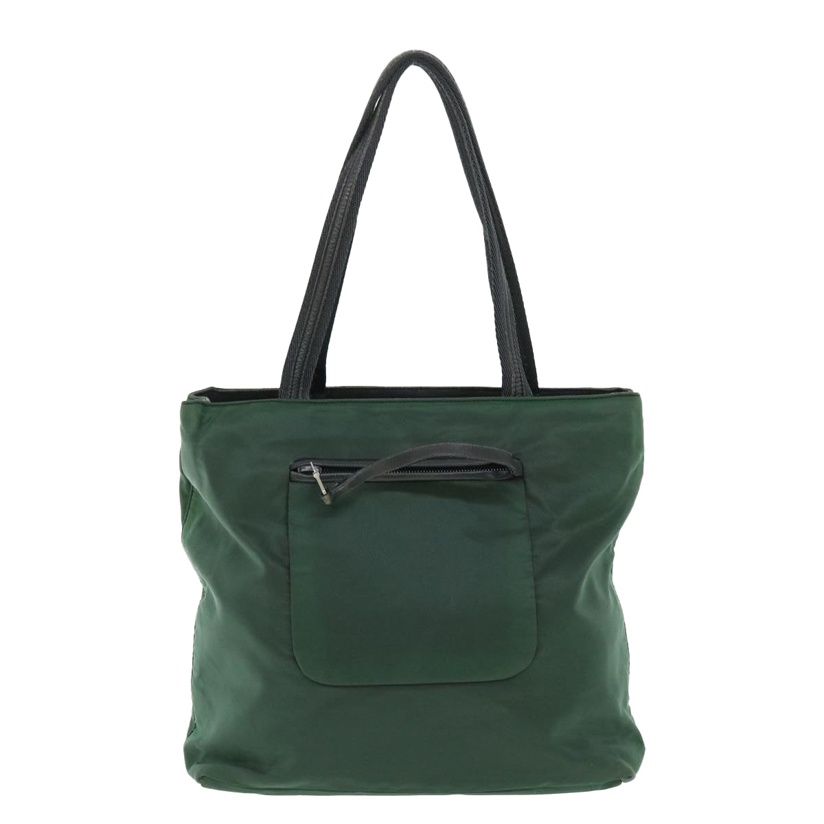 PRADA Hand Bag Nylon Green Auth 51825