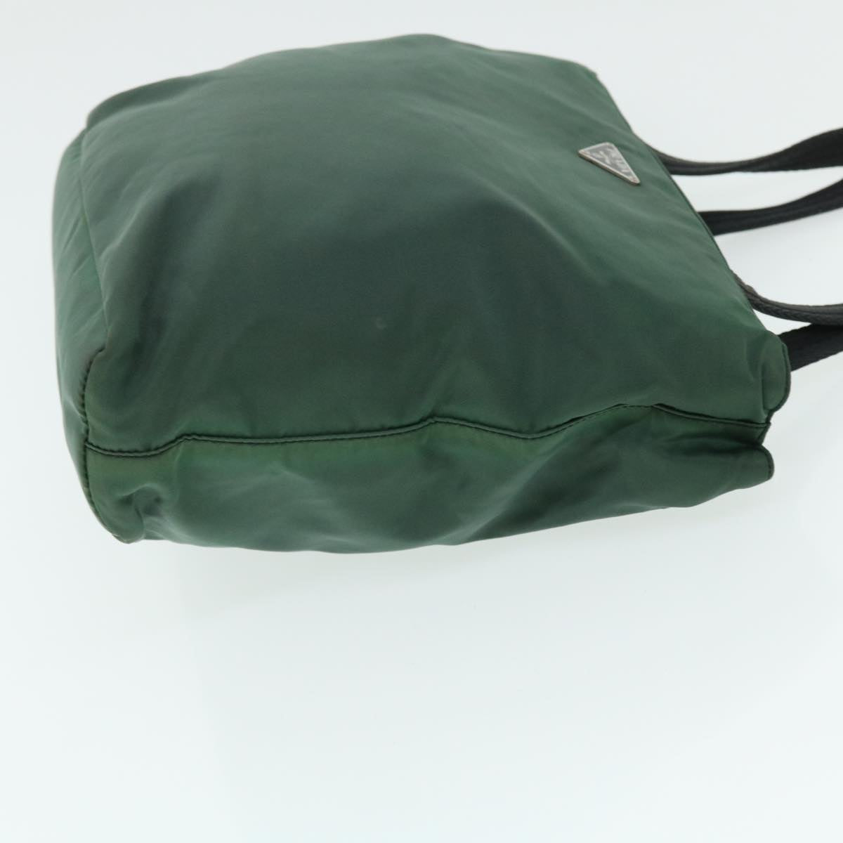 PRADA Hand Bag Nylon Green Auth 51825