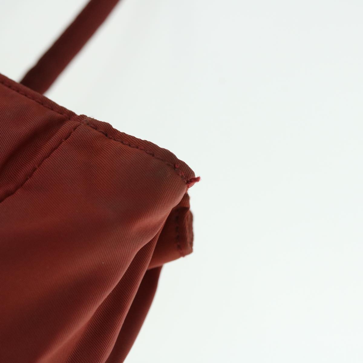 PRADA Tote Bag Nylon Red Auth 51838