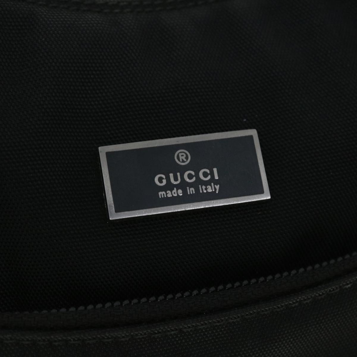 GUCCI Shoulder Bag Nylon Black Auth 51843