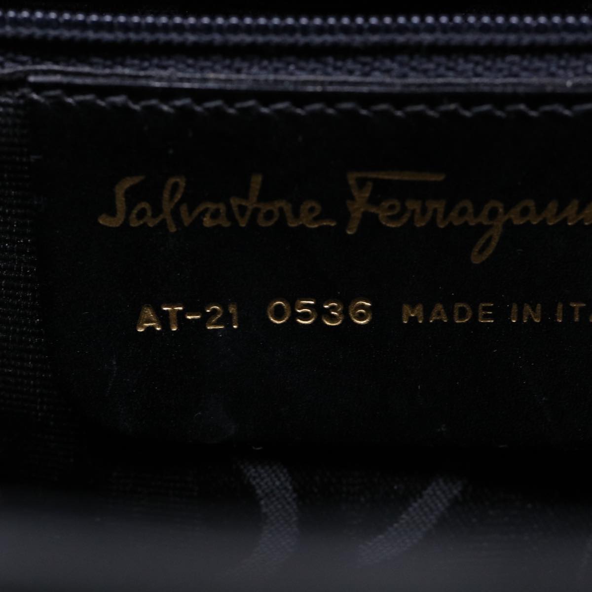 Salvatore Ferragamo Gancini Hand Bag Leather 2way Brown Auth 51880