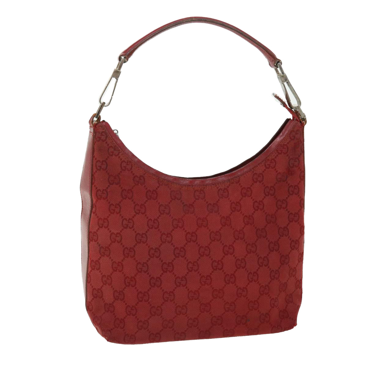 GUCCI GG Canvas Shoulder Bag Red 000 0602 000926 Auth 51971