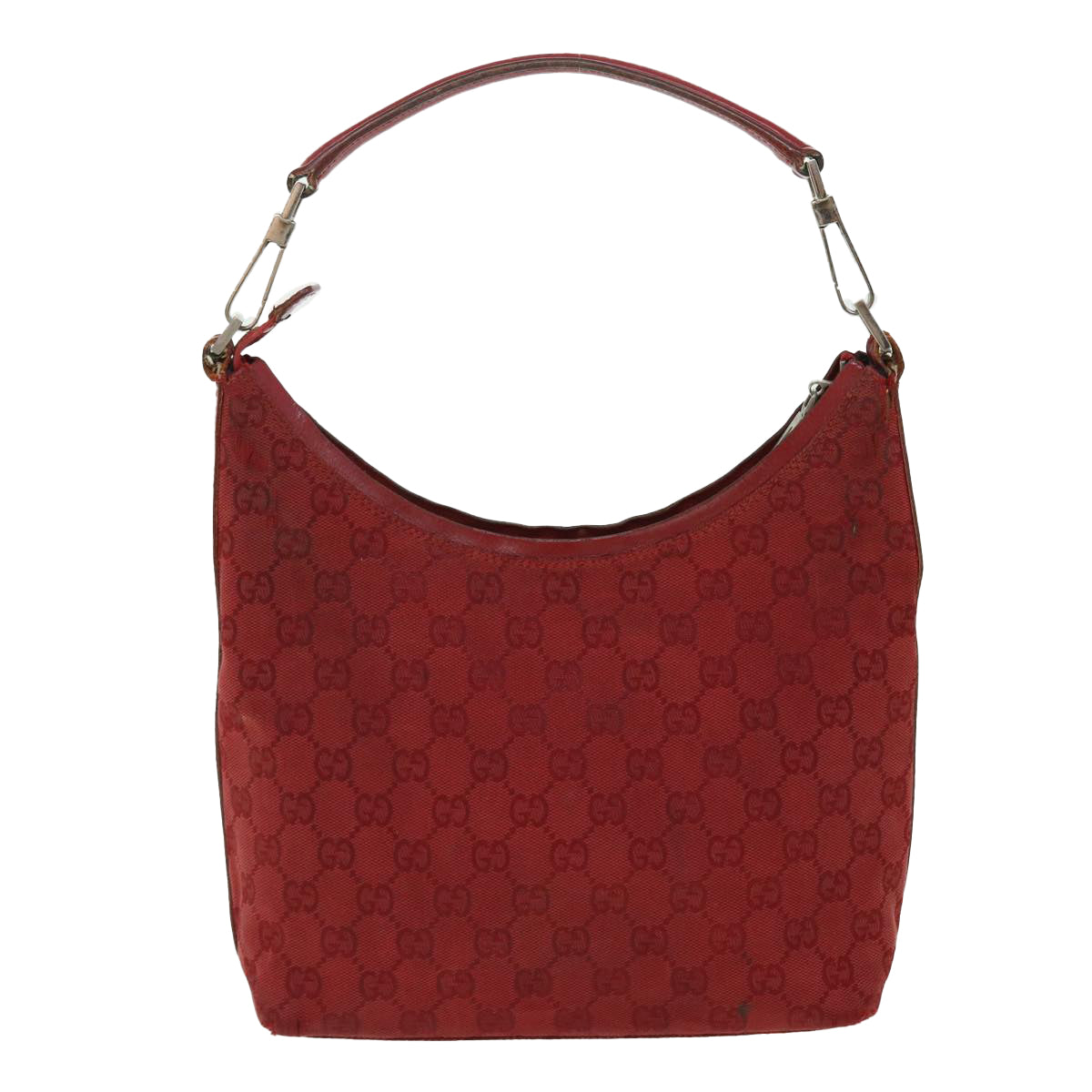 GUCCI GG Canvas Shoulder Bag Red 000 0602 000926 Auth 51971