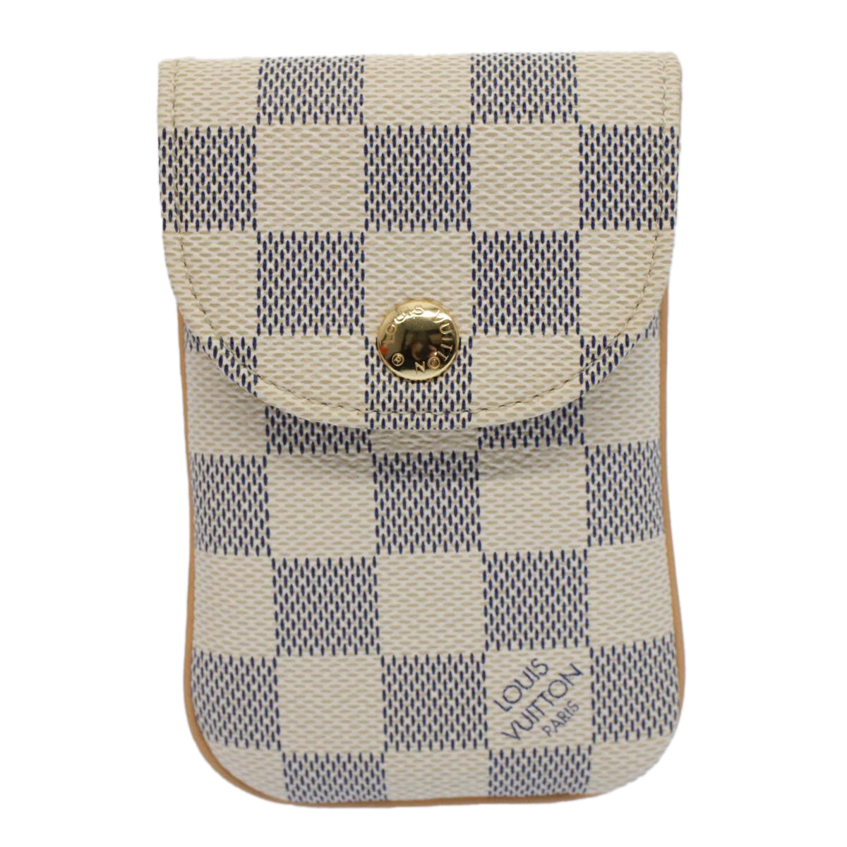 LOUIS VUITTON Damier Azur Etui Telephonne MM Cell Phone Case N60026 Auth 51994 - 0