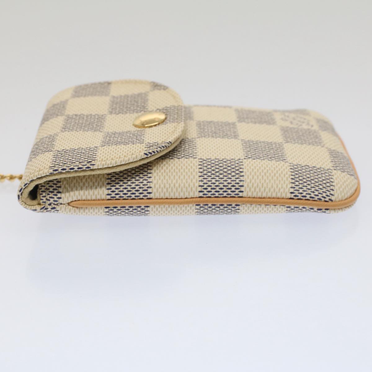 LOUIS VUITTON Damier Azur Etui Telephonne MM Cell Phone Case N60026 Auth 51994