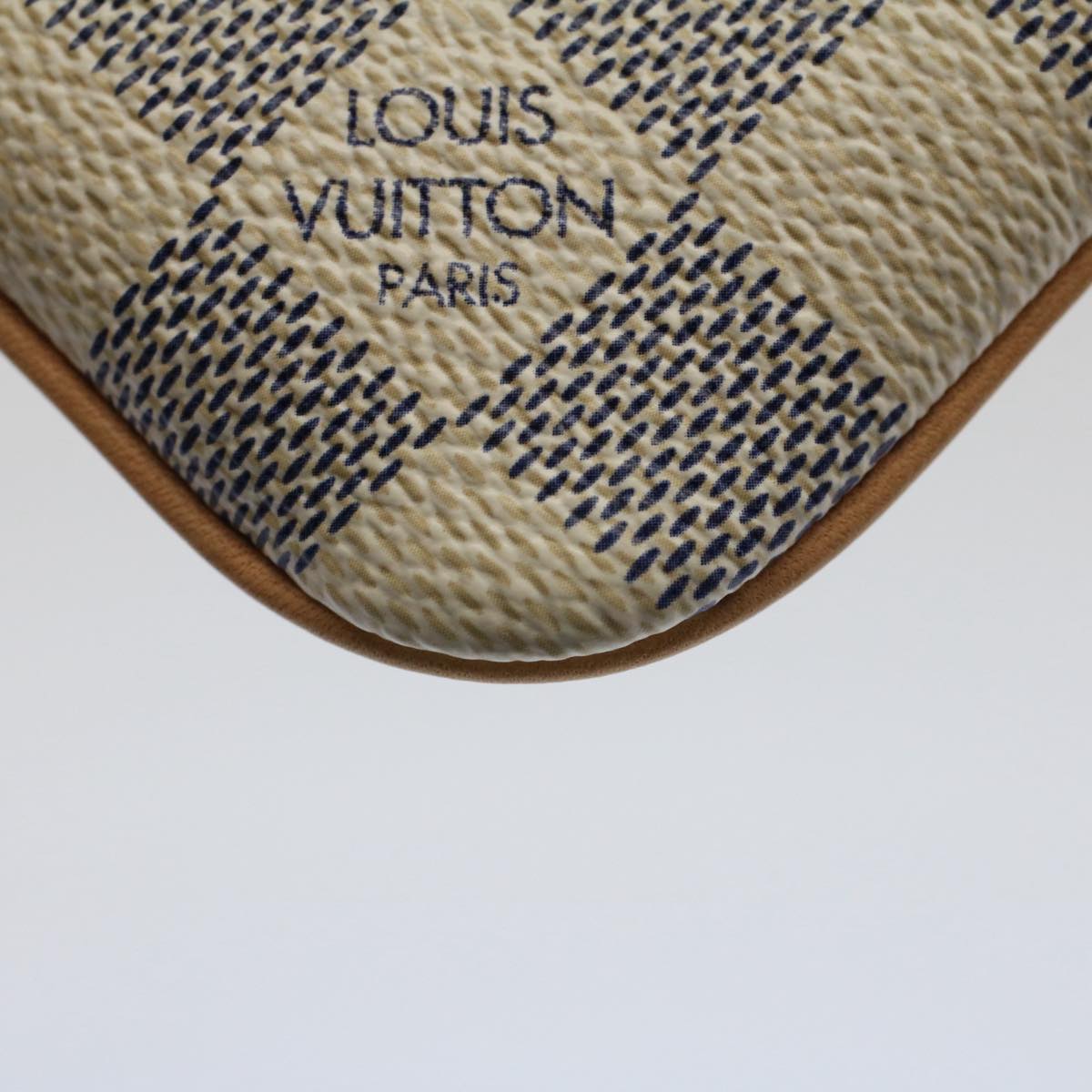 LOUIS VUITTON Damier Azur Etui Telephonne MM Cell Phone Case N60026 Auth 51994