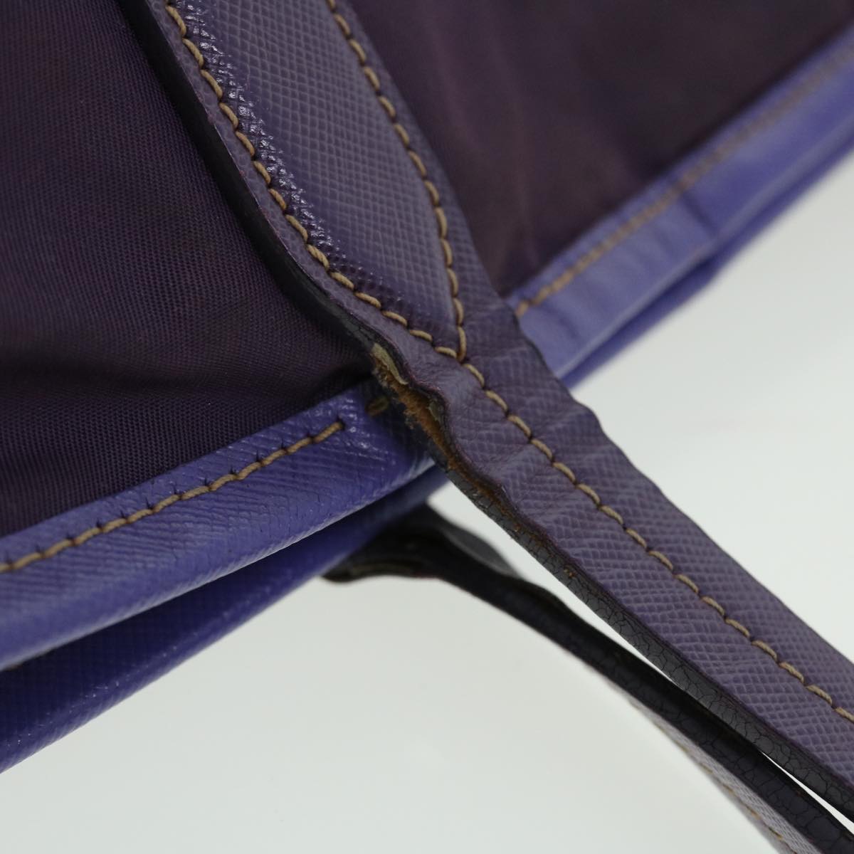 PRADA Tote Bag Nylon Purple Auth 52006