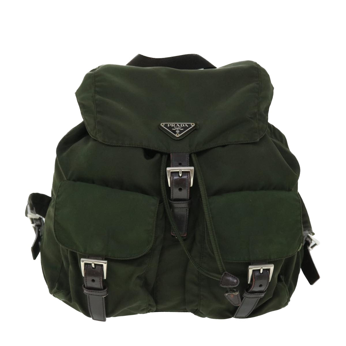 PRADA Backpack Nylon Green Auth 52011 - 0