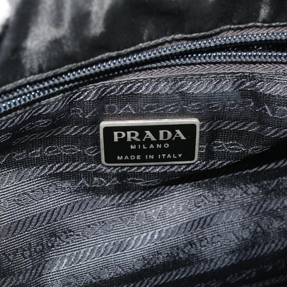 PRADA Hand Bag Nylon Black Auth 52020