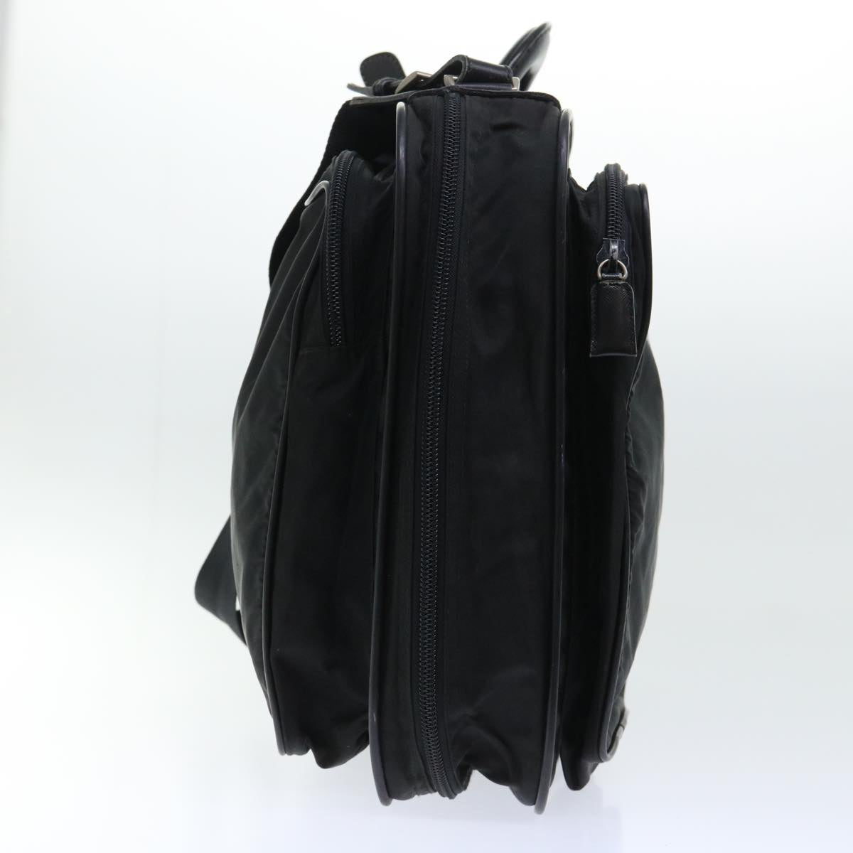 PRADA Boston Bag Nylon Black Auth 52023