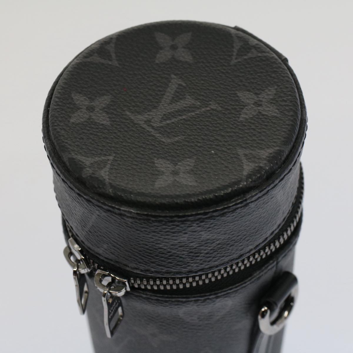 LOUIS VUITTON Monogram Eclipse Bottle Holder Porte Boutille GI0398 Auth 52074A