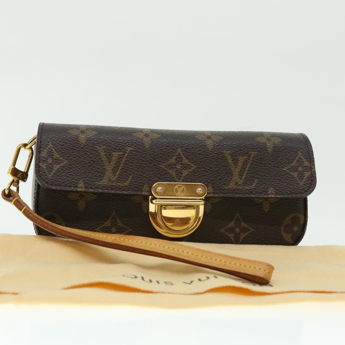 LOUIS VUITTON Monogram Pochette lagoon Glasses Case M60008 LV Auth 52097