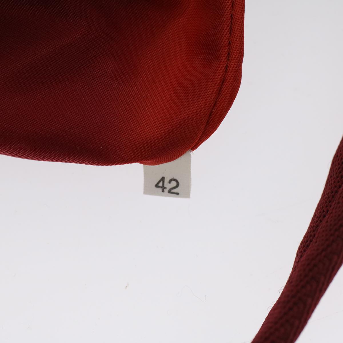 PRADA Accessory Pouch Nylon Red Auth 52114