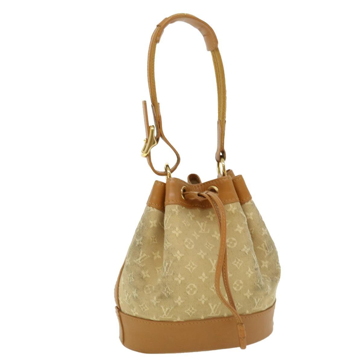 LOUIS VUITTON Monogram Mini Noelie Shoulder Bag Beige M92689 LV Auth 52116