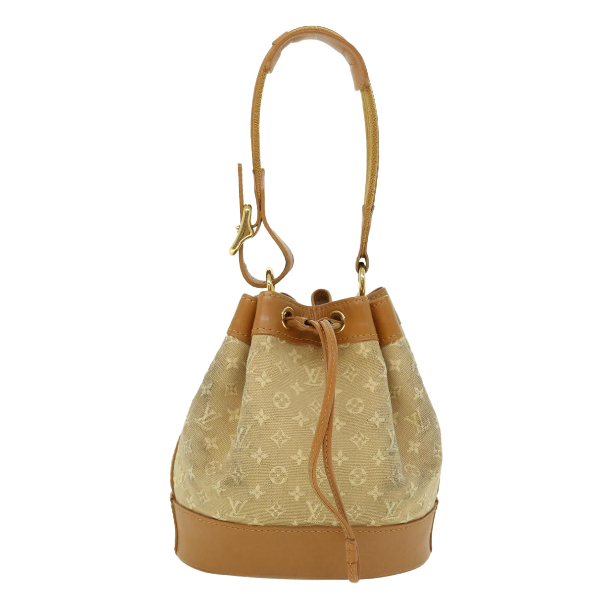 LOUIS VUITTON Monogram Mini Noelie Shoulder Bag Beige M92689 LV Auth 52116