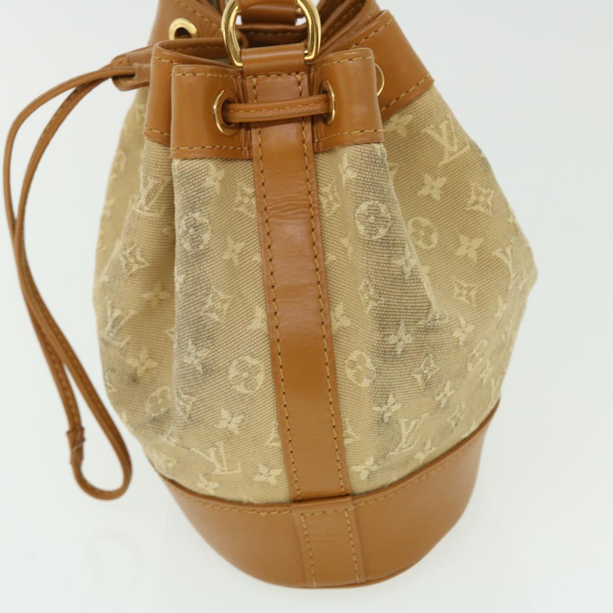 LOUIS VUITTON Monogram Mini Noelie Shoulder Bag Beige M92689 LV Auth 52116