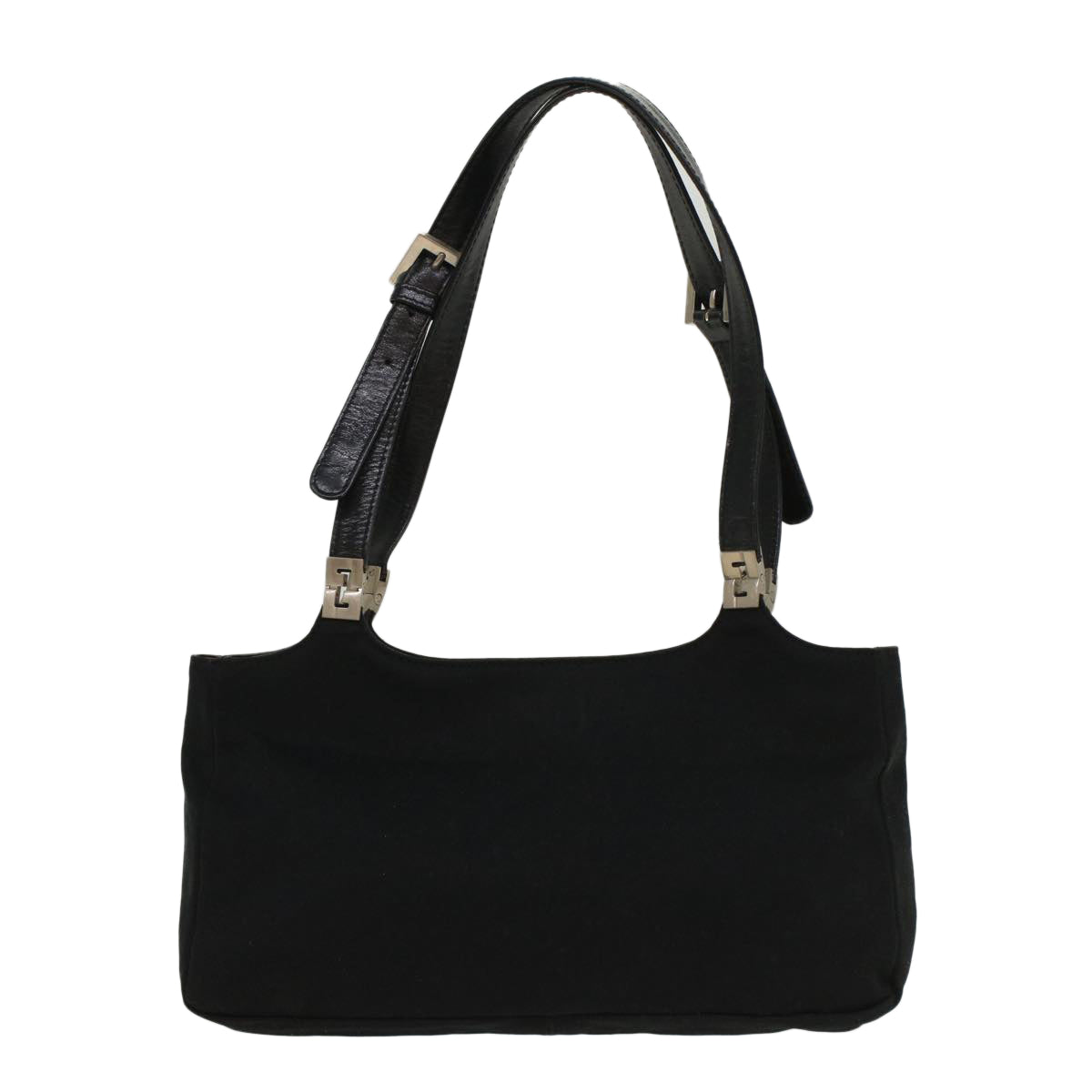 FENDI Hand Bag Nylon Black Auth 52135 - 0