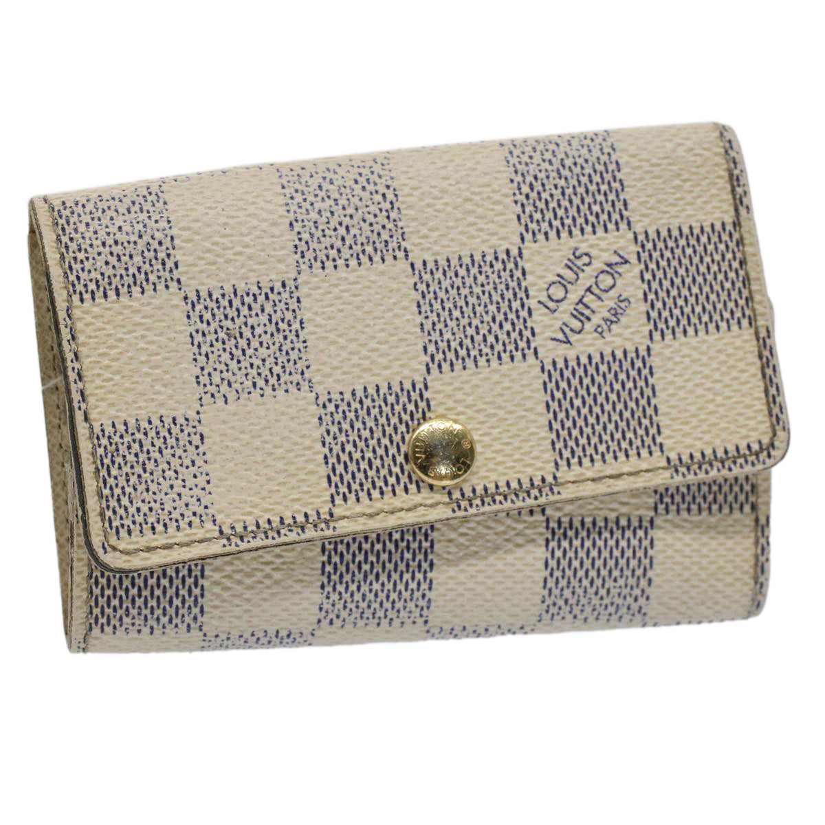 LOUIS VUITTON Damier Azur Multicles 6 Key Case N61745 LV Auth 52150