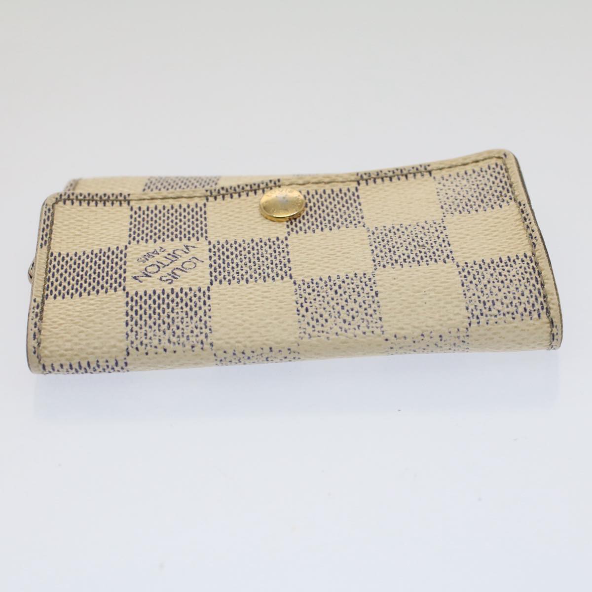 LOUIS VUITTON Damier Azur Multicles 6 Key Case N61745 LV Auth 52150