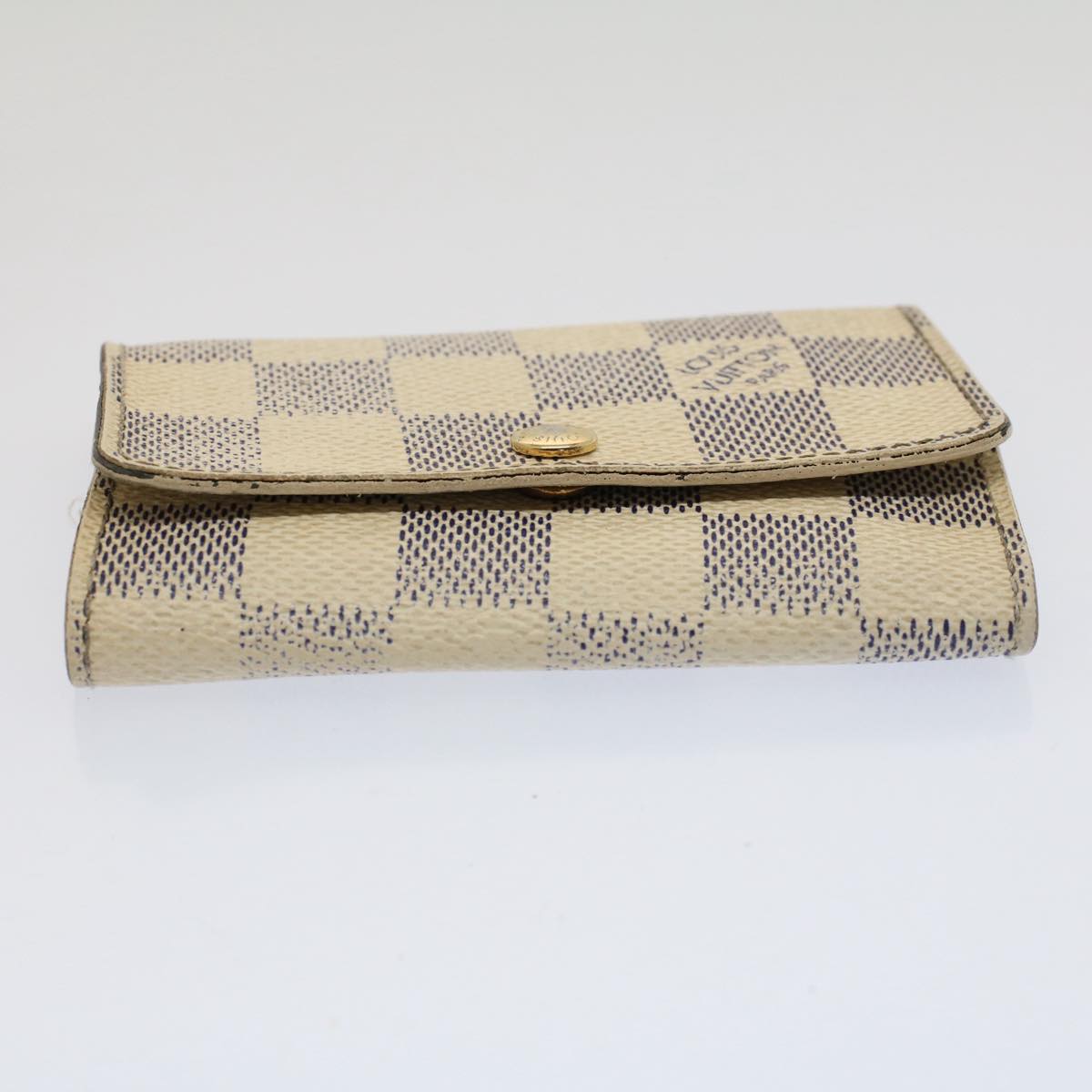 LOUIS VUITTON Damier Azur Multicles 6 Key Case N61745 LV Auth 52150