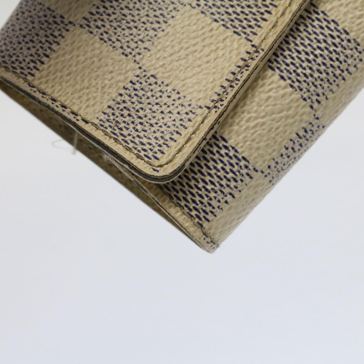 LOUIS VUITTON Damier Azur Multicles 6 Key Case N61745 LV Auth 52150