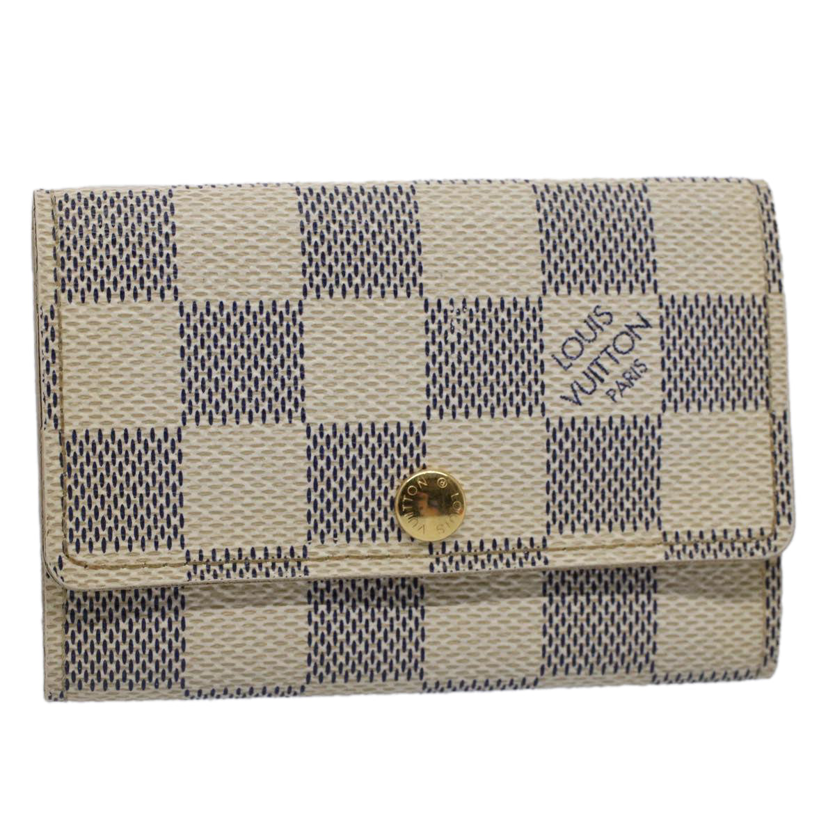 LOUIS VUITTON Damier Azur Multicles 6 Key Case N61745 LV Auth 52169