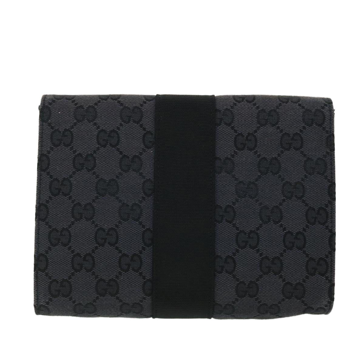 GUCCI GG Canvas Clutch Bag Black 039 0992 001998 Auth 52175