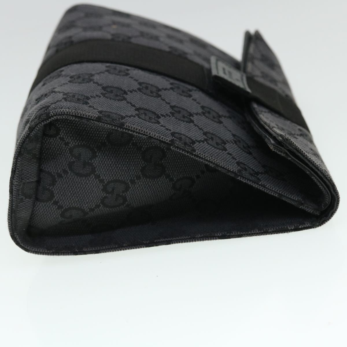 GUCCI GG Canvas Clutch Bag Black 039 0992 001998 Auth 52175