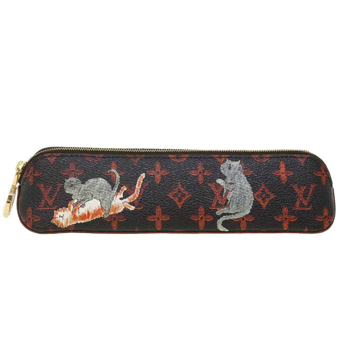 LOUIS VUITTON Catgram Trousse Elizabeth Pen Case GI0357 LV Auth 52176