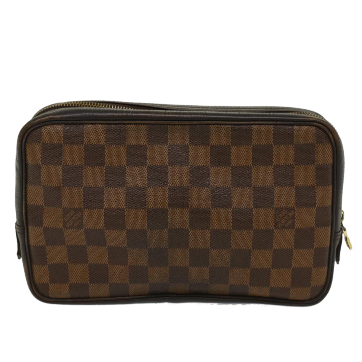 LOUIS VUITTON Damier Ebene Trousse Toilette Clutch Bag N47623 LV Auth 52179 - 0