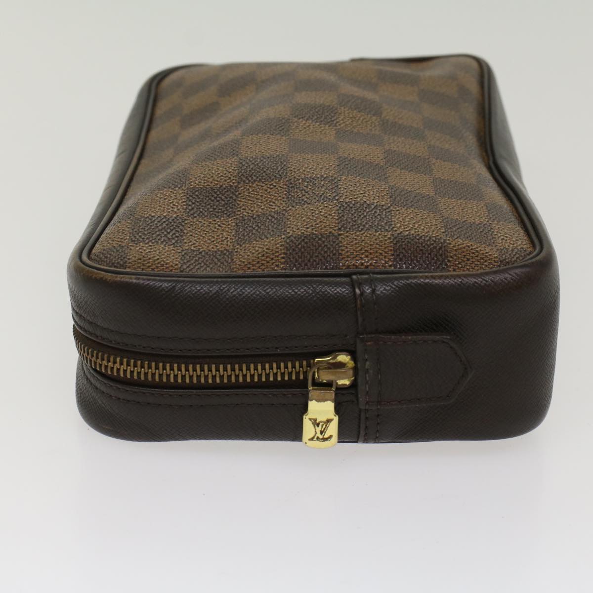 LOUIS VUITTON Damier Ebene Trousse Toilette Clutch Bag N47623 LV Auth 52179