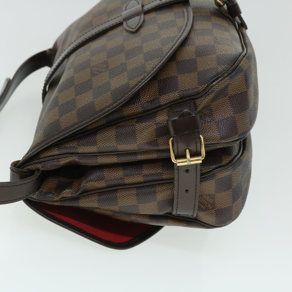 LOUIS VUITTON Damier Ebene Saumur 30 Shoulder Bag N48081 LV Auth 52199