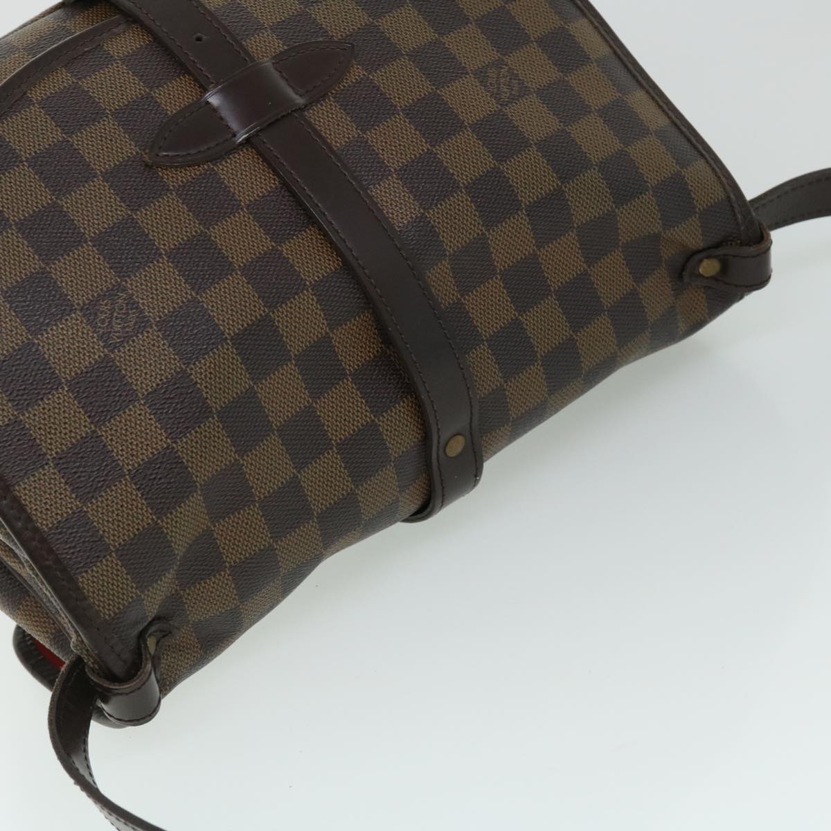 LOUIS VUITTON Damier Ebene Saumur 30 Shoulder Bag N48081 LV Auth 52199