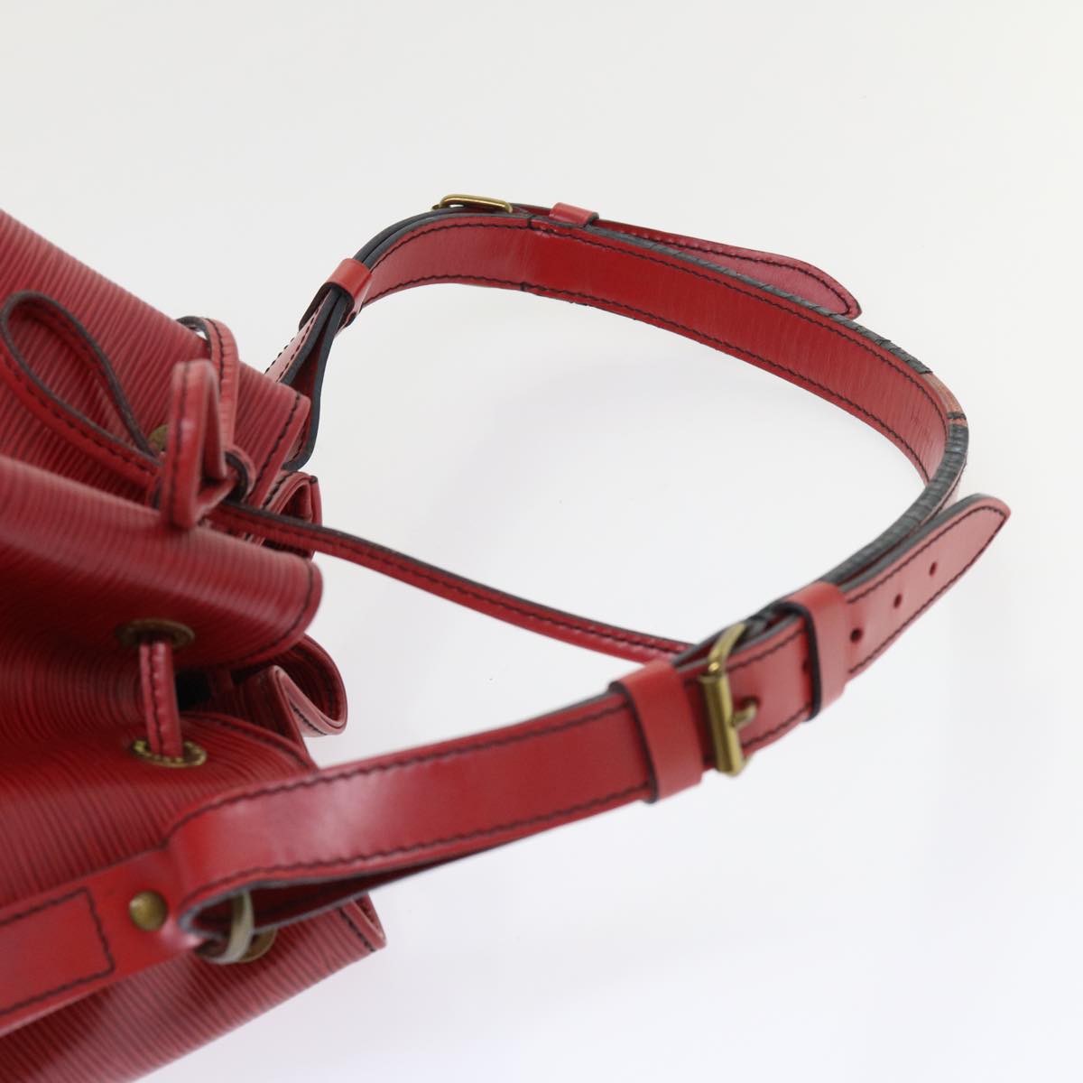 LOUIS VUITTON Epi Petit Noe Shoulder Bag Red M44107 LV Auth 52238