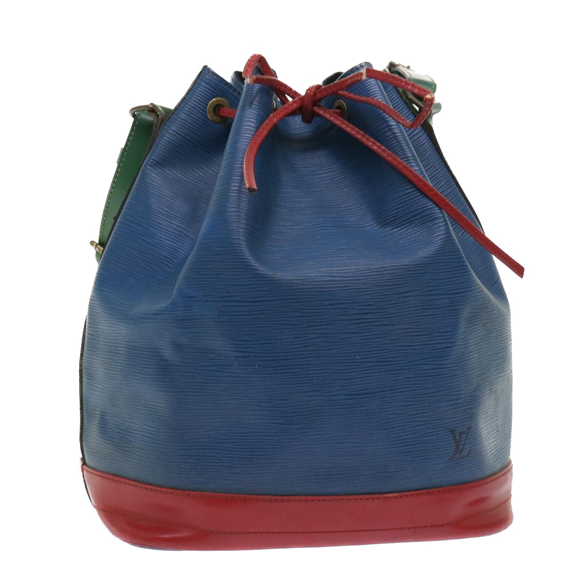 LOUIS VUITTON Epi Tricolor Noe Shoulder Bag Blue Red Green M44082 LV Auth 52239