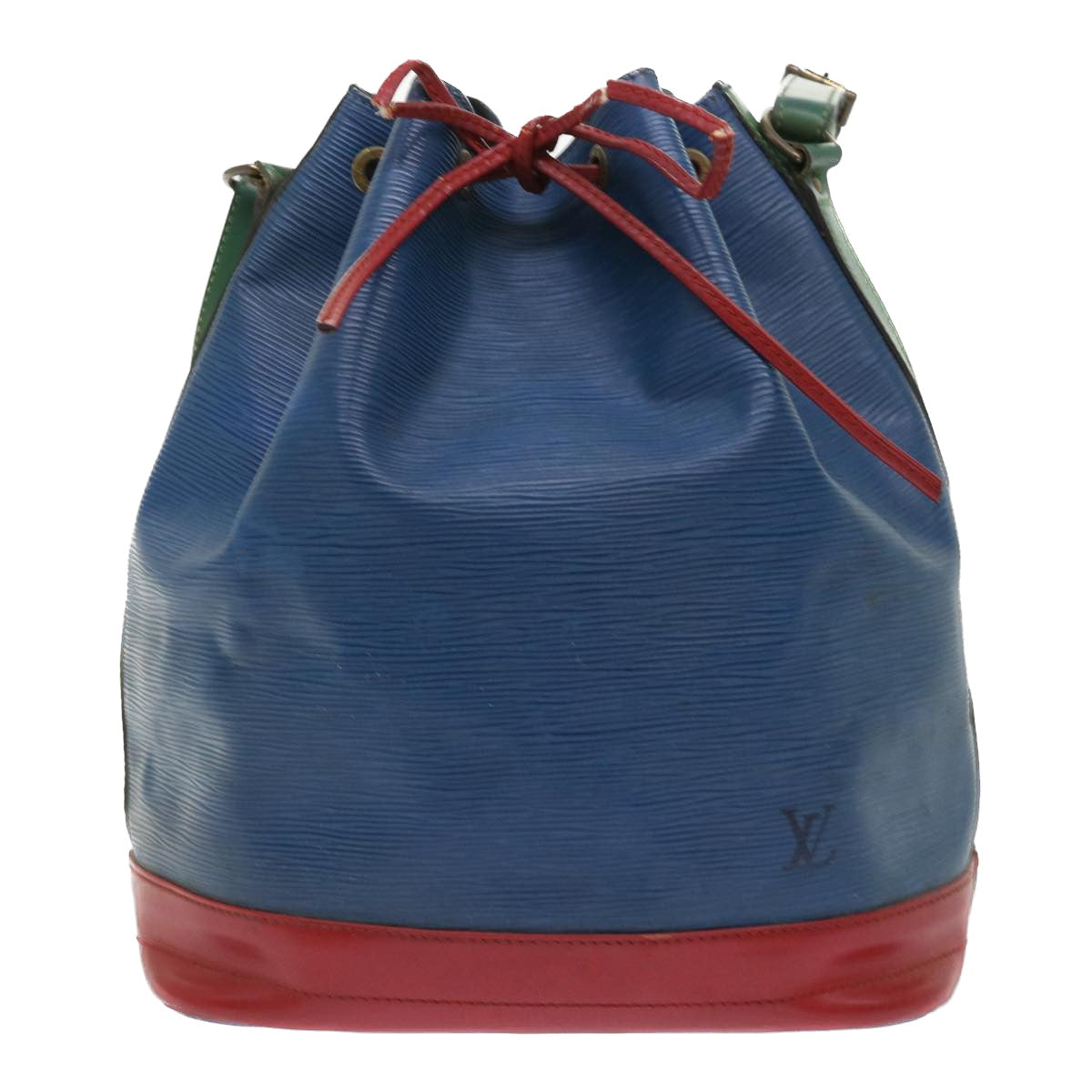 LOUIS VUITTON Epi Tricolor Noe Shoulder Bag Blue Red Green M44082 LV Auth 52239