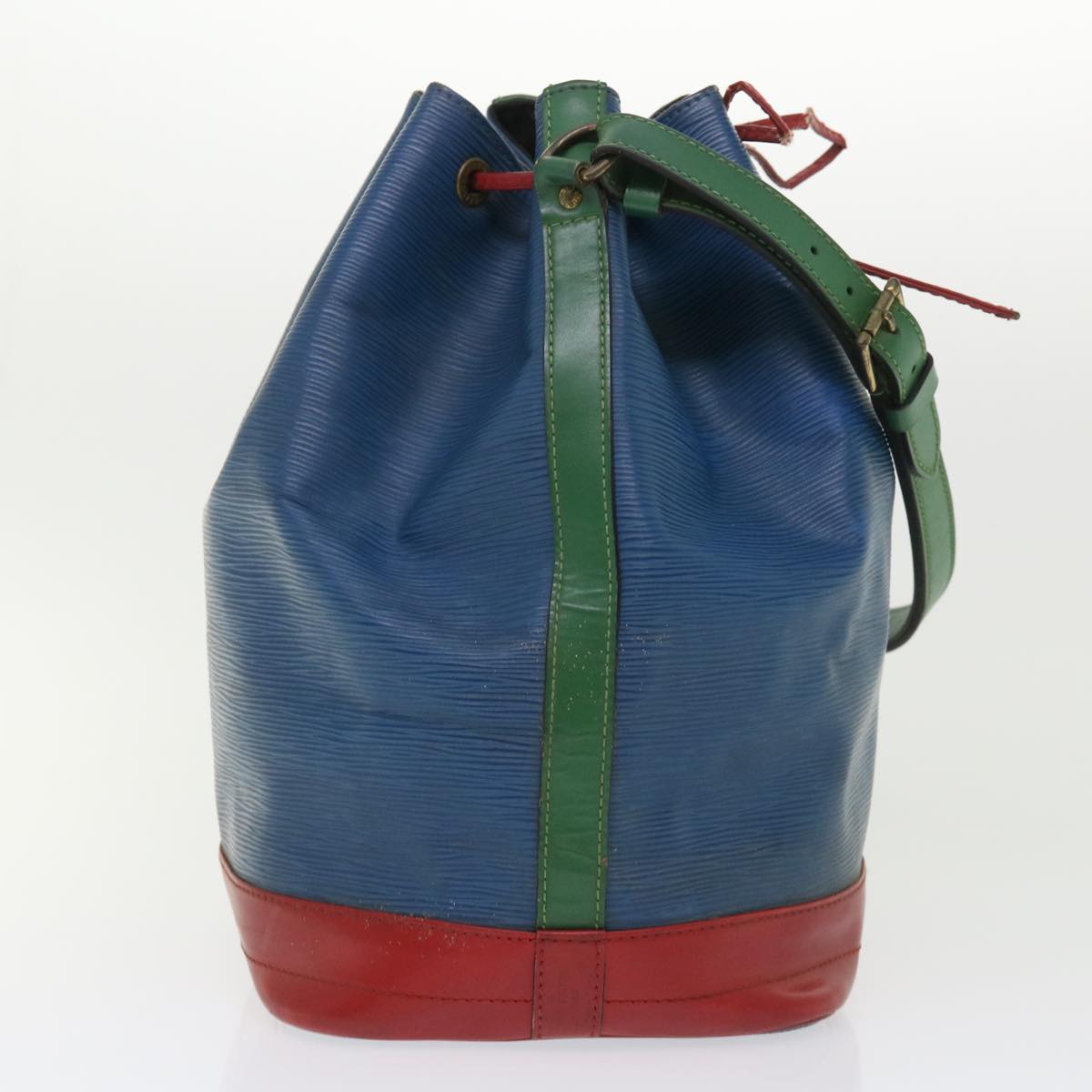 LOUIS VUITTON Epi Tricolor Noe Shoulder Bag Blue Red Green M44082 LV Auth 52239