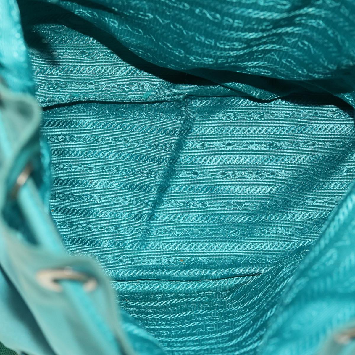 PRADA Backpack Nylon Turquoise Blue Auth 52244