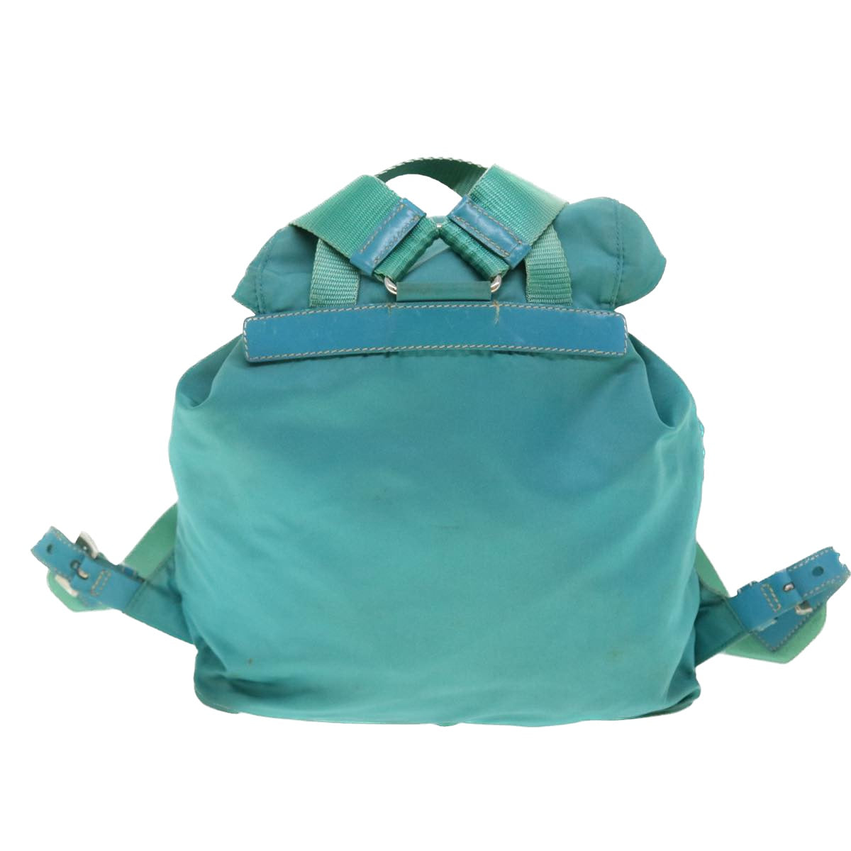 PRADA Backpack Nylon Turquoise Blue Auth 52244