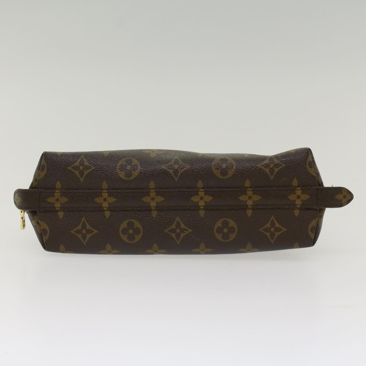 LOUIS VUITTON Monogram Trousse Demi Ronde Cosmetic Pouch M47520 LV Auth 52288