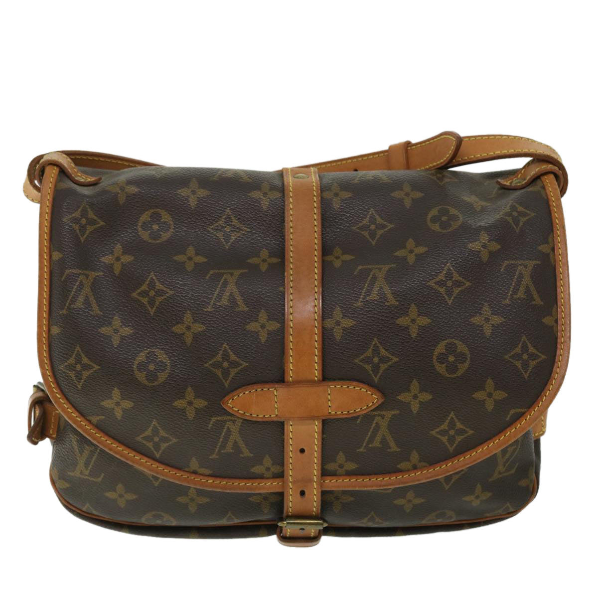 LOUIS VUITTON Monogram Saumur 30 Shoulder Bag M42256 LV Auth 52314 - 0