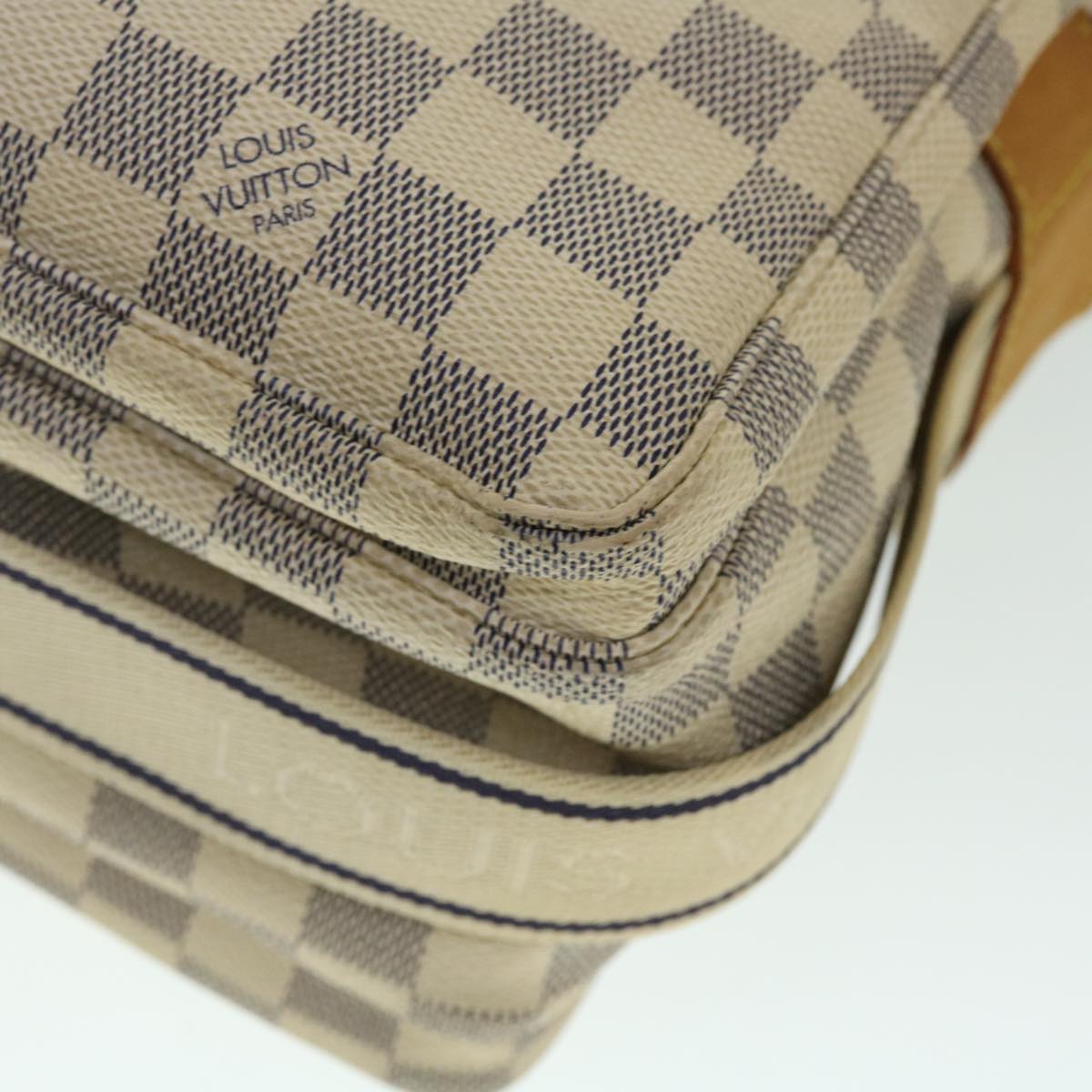 LOUIS VUITTON Damier Azur Naviglio Shoulder Bag N51189 LV Auth 52348